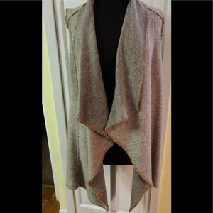 Mystree wrap w/ blanket stitching wool blend sz L